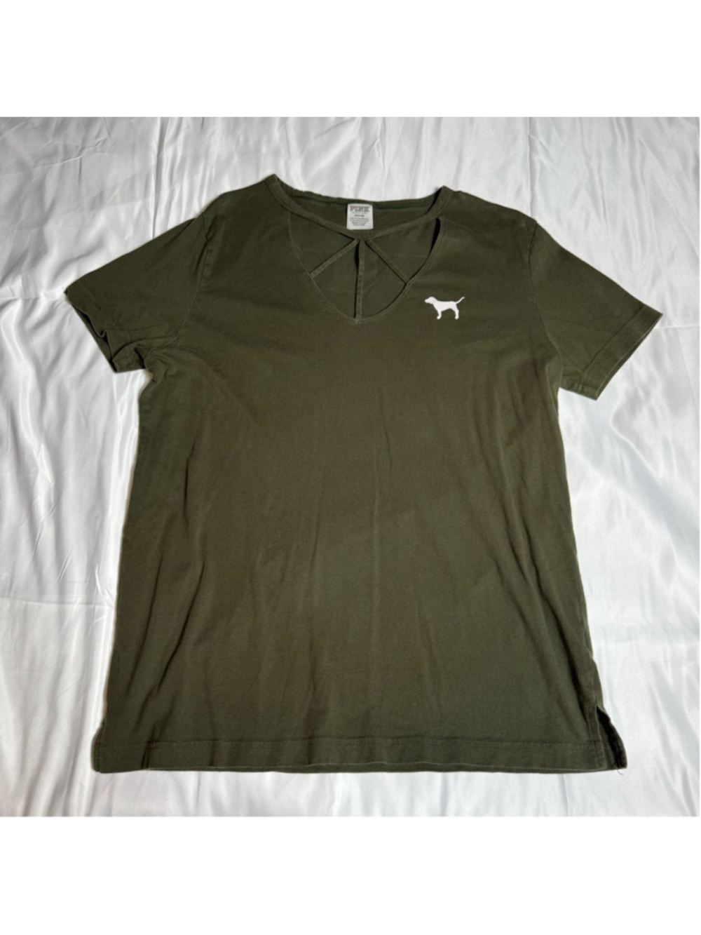 Women's PINK Victoria's Secret Green Short Sleeve Tee M
